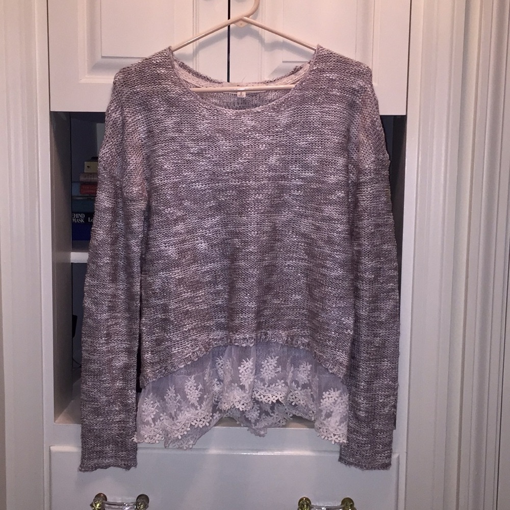 Light gray knit sweater